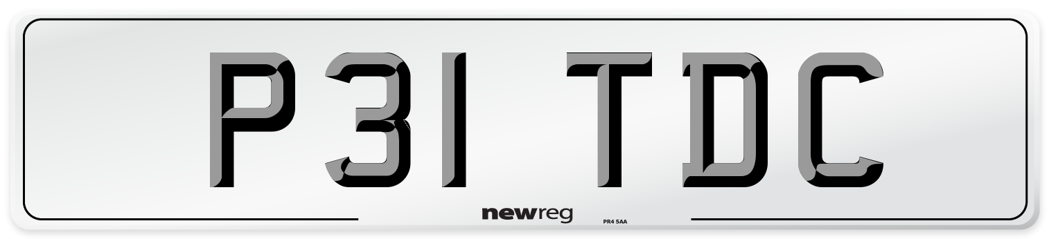 P31 TDC Number Plate from New Reg